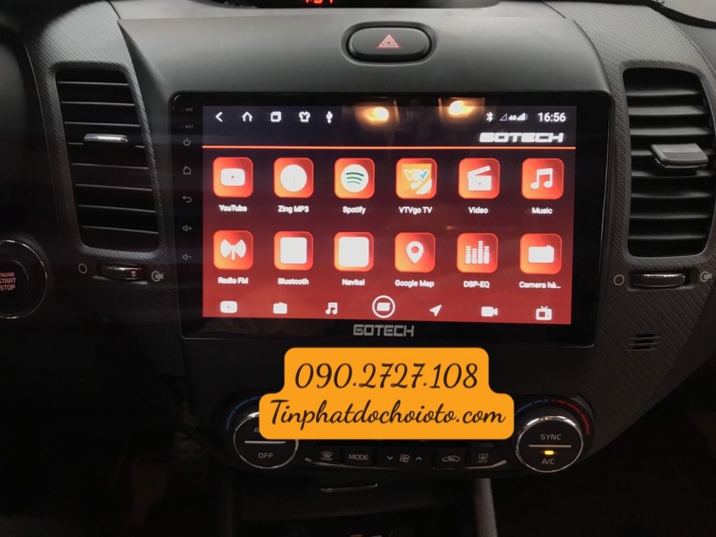 Màn Hình DVD Android Gotech Lắp Xe Kia Cerato tại Tín Phát Auto Quận 12 HCM