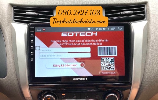 Màn Hình DVD Android Gotech Lắp Xe Nissan Navara tại Tín Phát Auto Quận 12 HCM