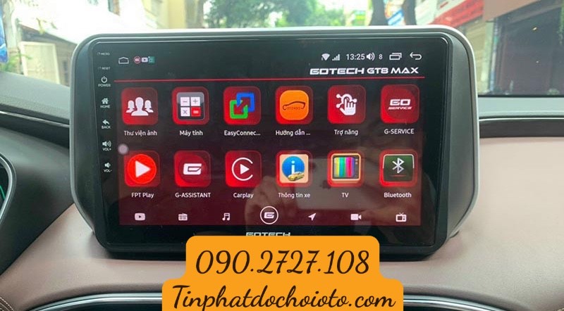 Màn Hình DVD Android Gotech Lắp Xe Santafe tại Tín Phát Auto Quận 12 HCM