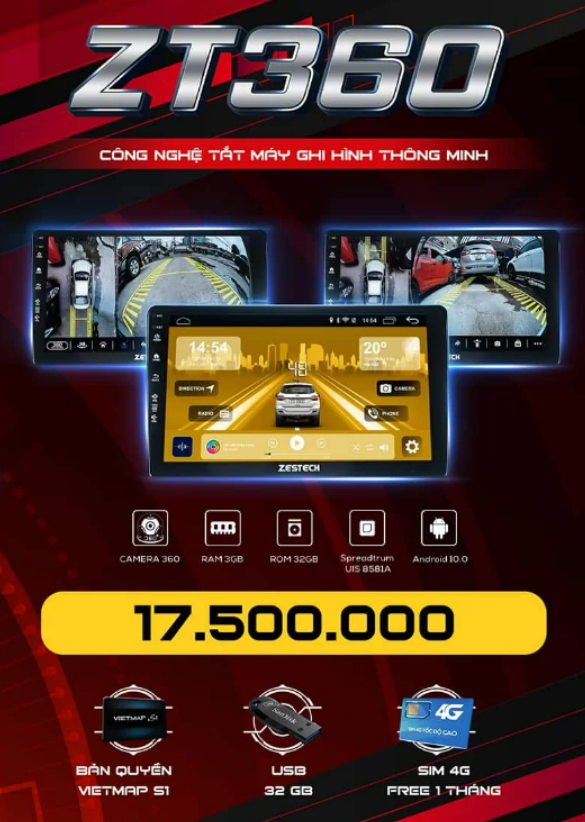 màn hình zt360 dành cho xe tucson
